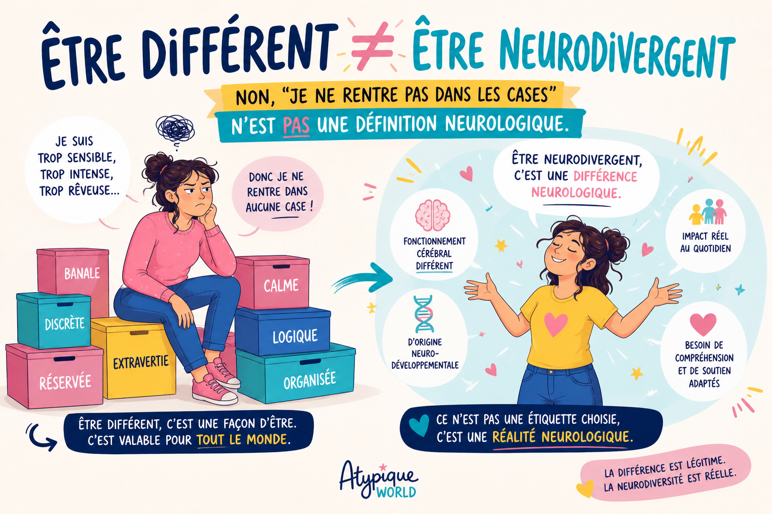 Être différent ≠ être neurodivergent