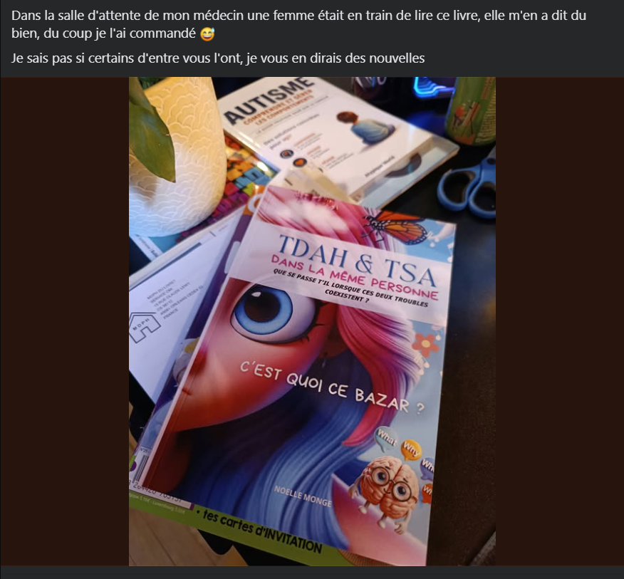 J'ai appris par hasard que mon livre sur l'AuDHD était au CRAIF